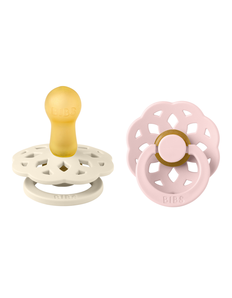 BIBS - Boheme speen in 2 stuks verpakking Ivory/Blossom - Bubbles & Bo