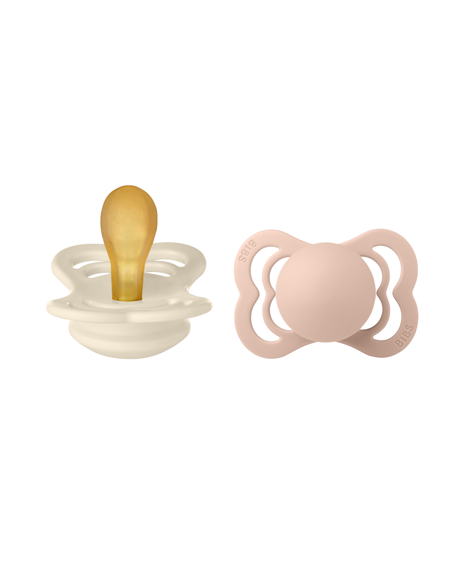 BIBS - Supreme 2-pack Ivory/Blush - latex - Bubbles & Bo