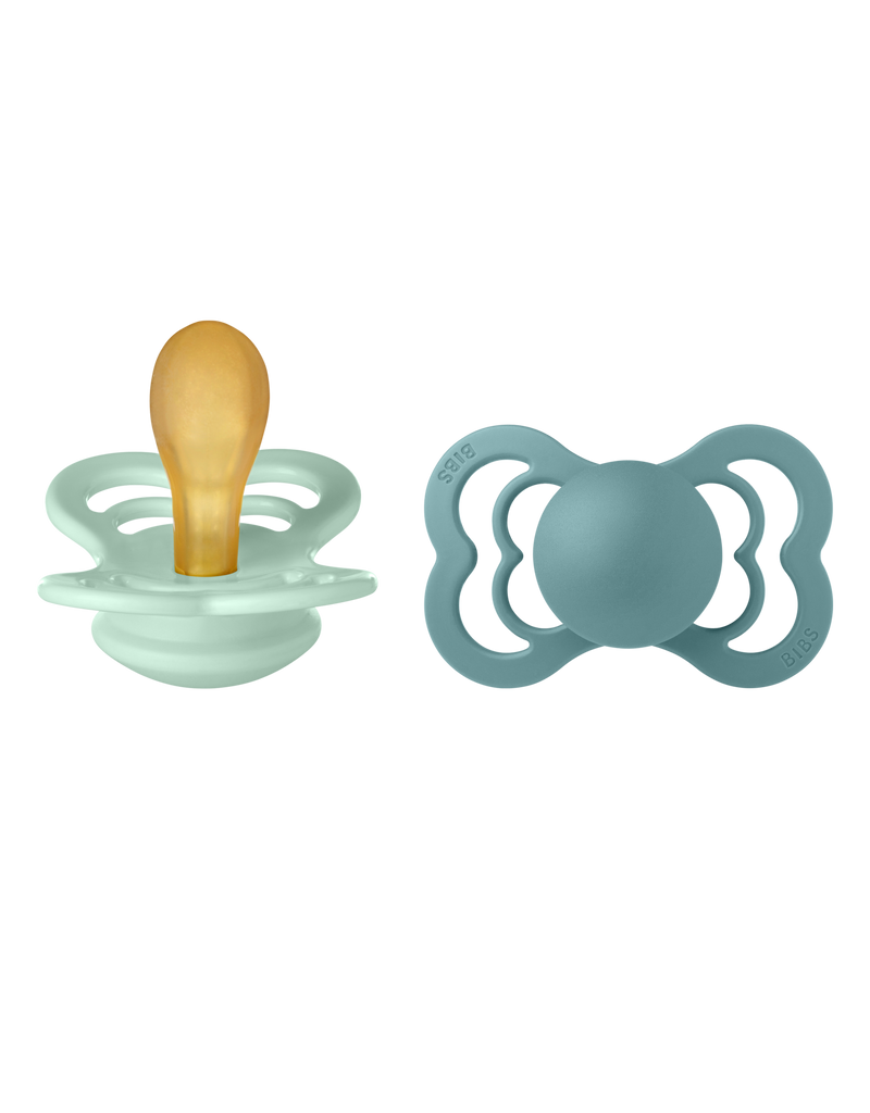BIBS - Supreme 2-pack Nordic Mint/Island Sea - silicone - Bubbles & Bo