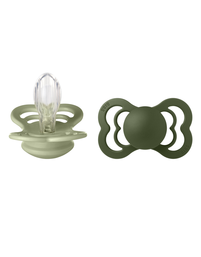 BIBS - Supreme 2-pack Sage/Hunter Green - latex - Bubbles & Bo