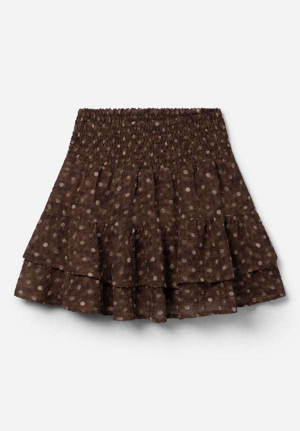 Meisjes Skirt BILLI DOTS van Aaiko Girls in de kleur FUDGE in maat 176.