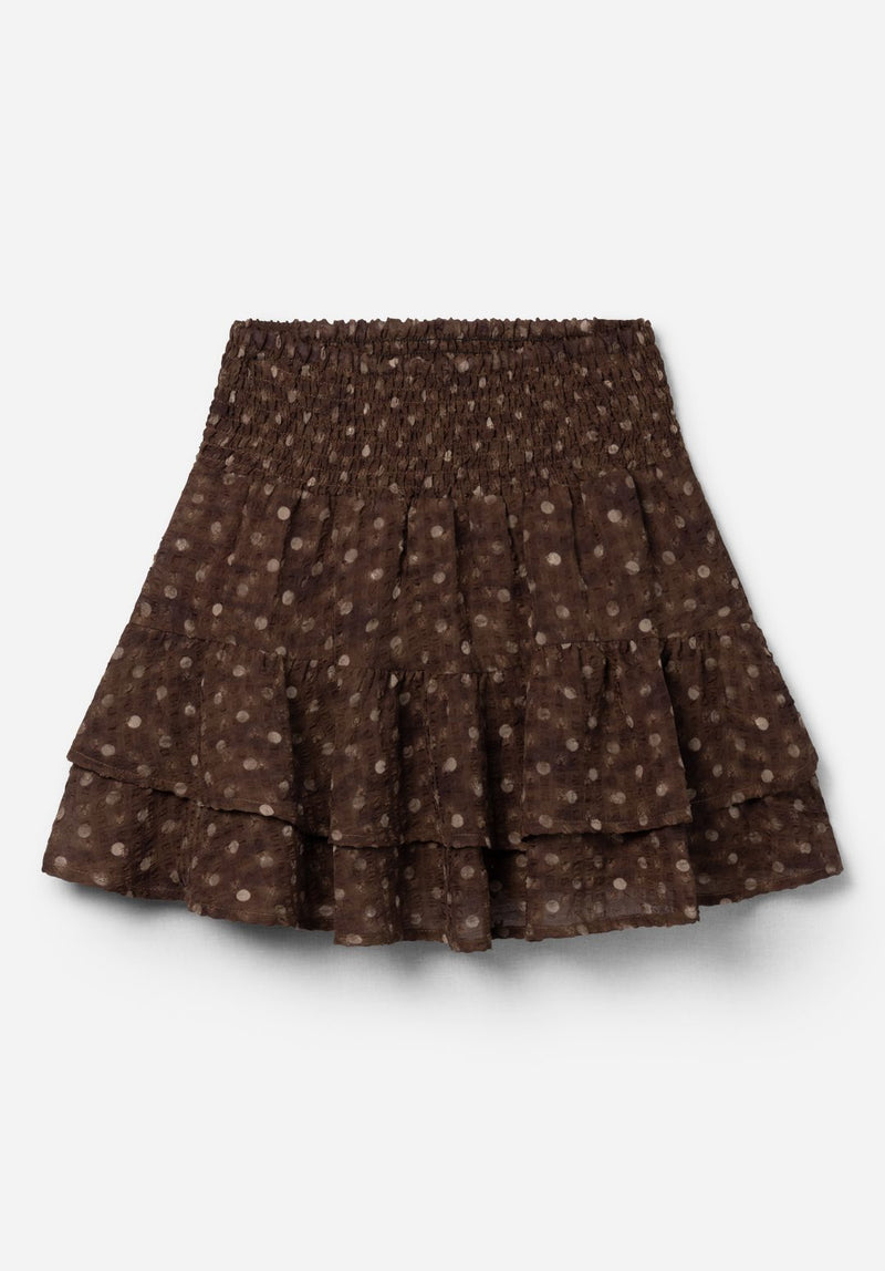 Meisjes Skirt BILLI DOTS van Aaiko Girls in de kleur FUDGE in maat 176.