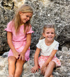 Meisjes Shortsleeve BINTOUQS243 van Quapi in de kleur Ivory White in maat 122-128.