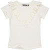 Meisjes Shortsleeve BINTOUQS243 van Quapi in de kleur Ivory White in maat 122-128.