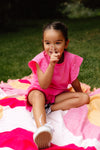 Meisjes Shortsleeve BIRGITQS242 van Quapi in de kleur Pink in maat 122-128.