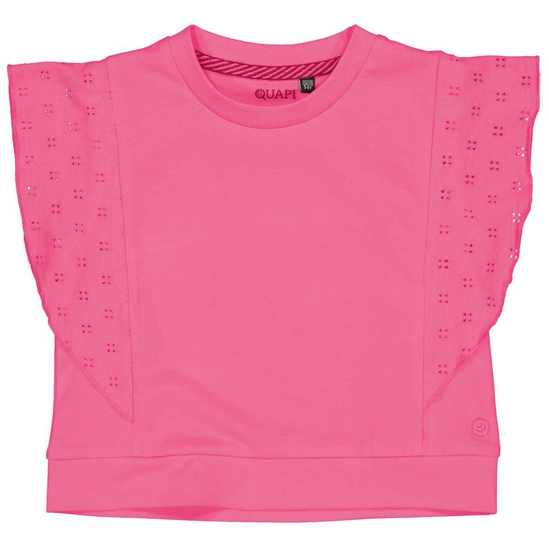 Meisjes Shortsleeve BIRGITQS242 van Quapi in de kleur Pink in maat 122-128.