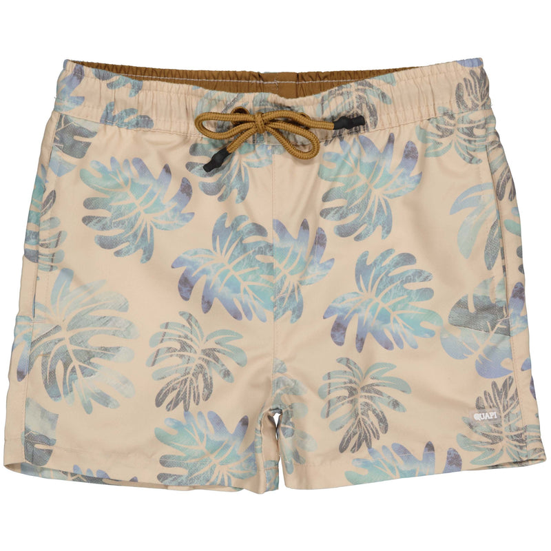 Meisjes Swimshort BLEONQS240 van Quapi in de kleur AOP Sand Leaves in maat 122-128.