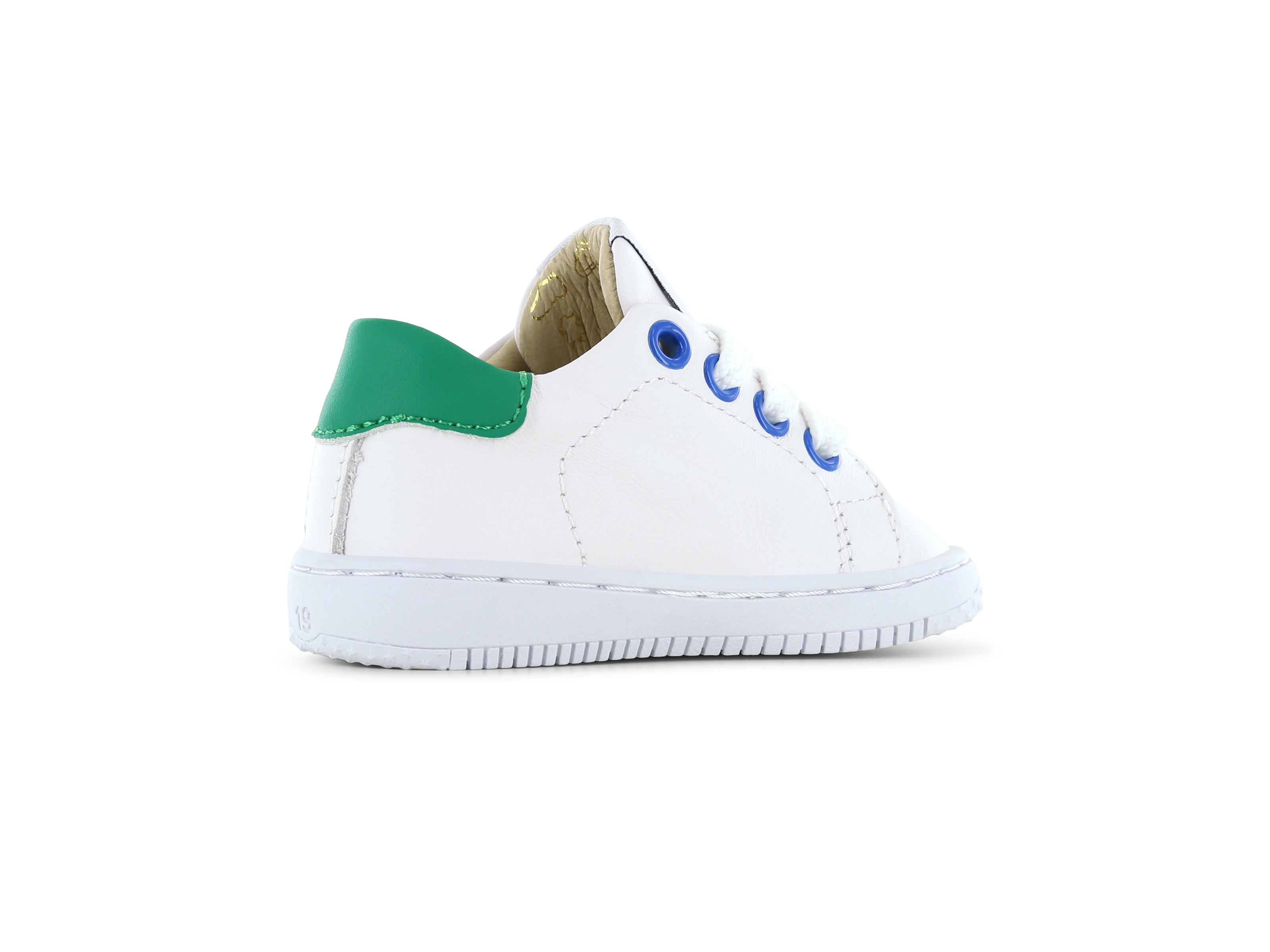 Shoesme wit-groene basket sneaker