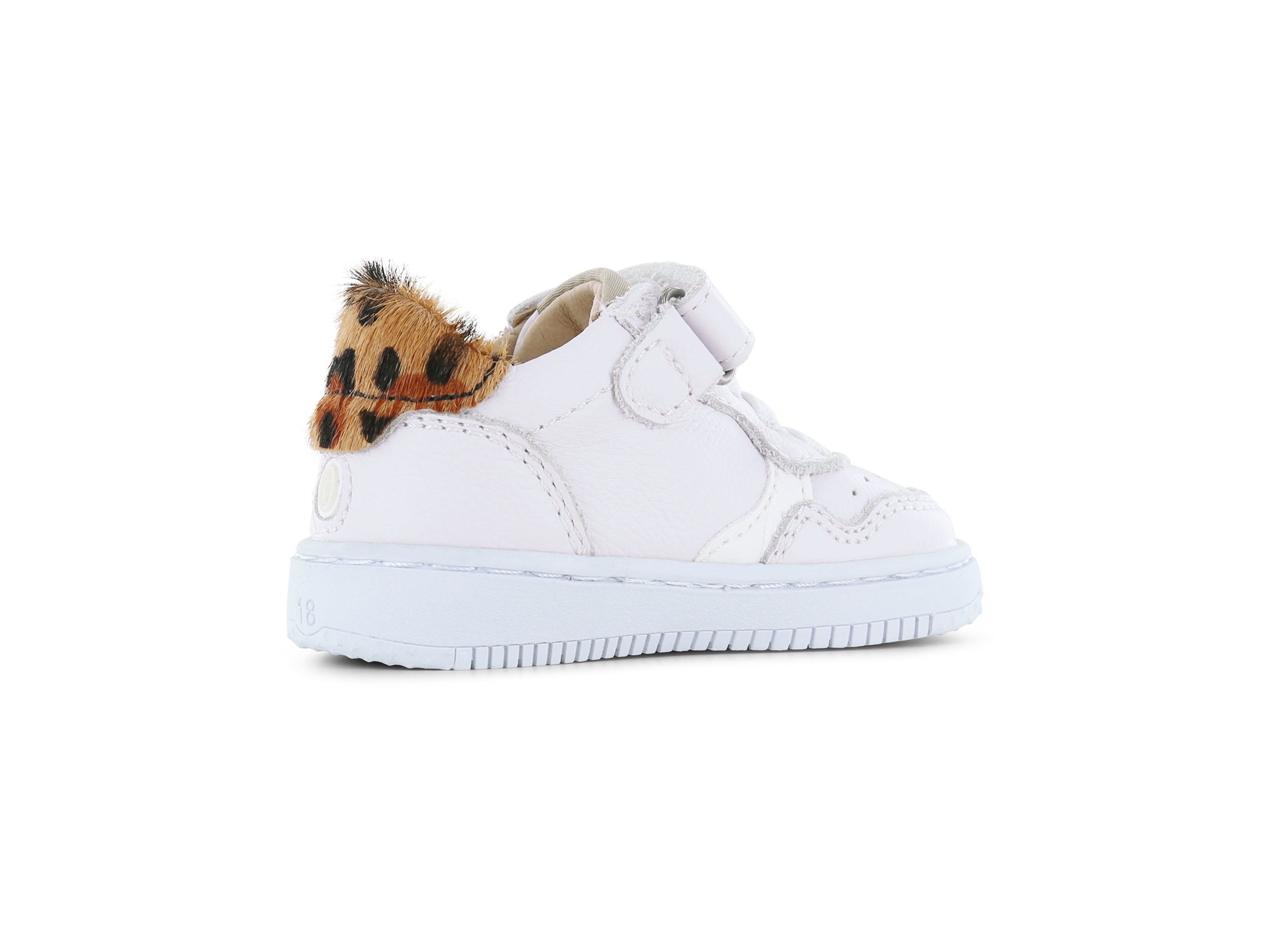 Shoesme wit-leopard basket sneaker