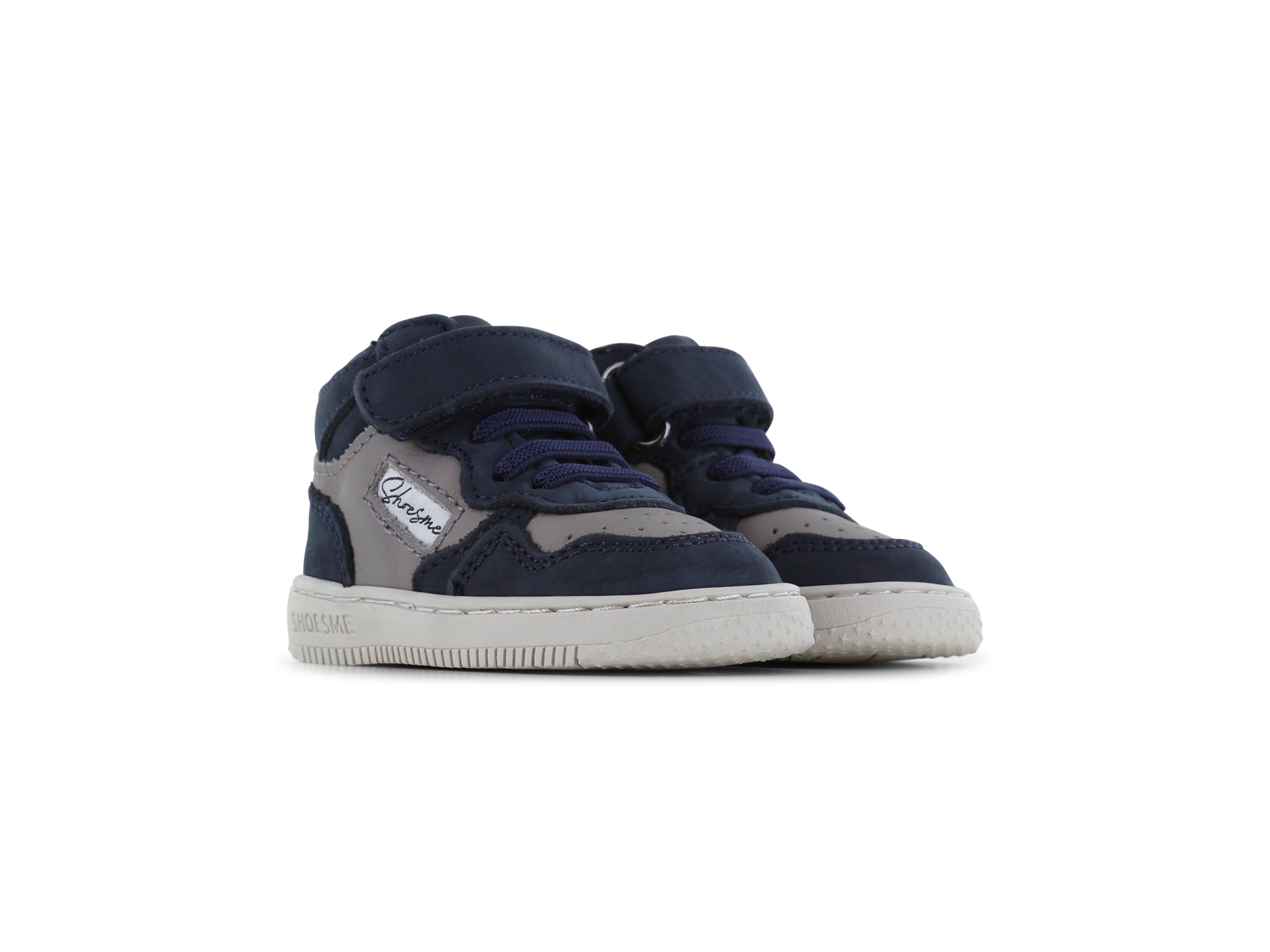 Shoesme blauw-grijze basket sneaker