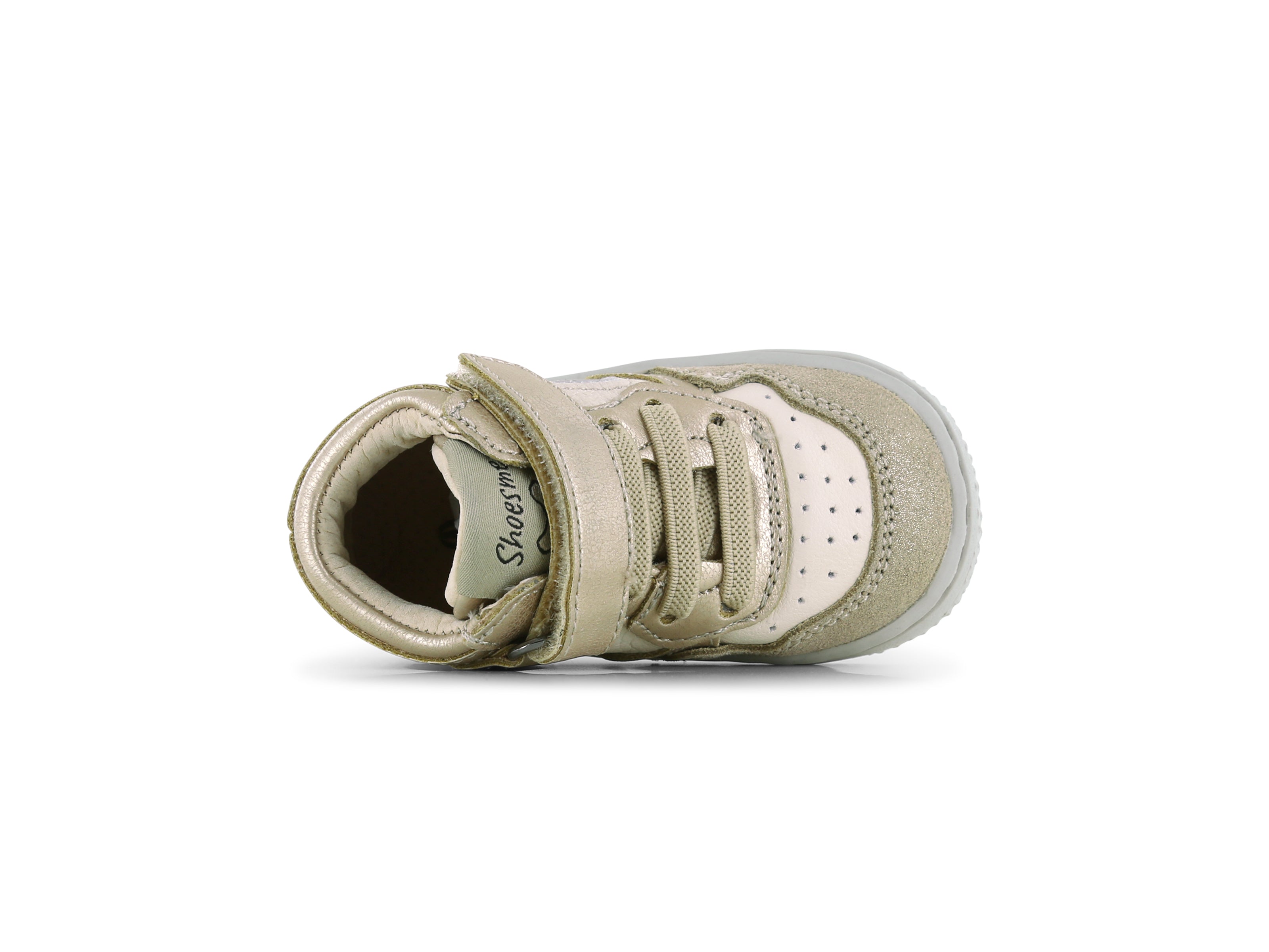 Shoesme beige met gouden basket sneaker