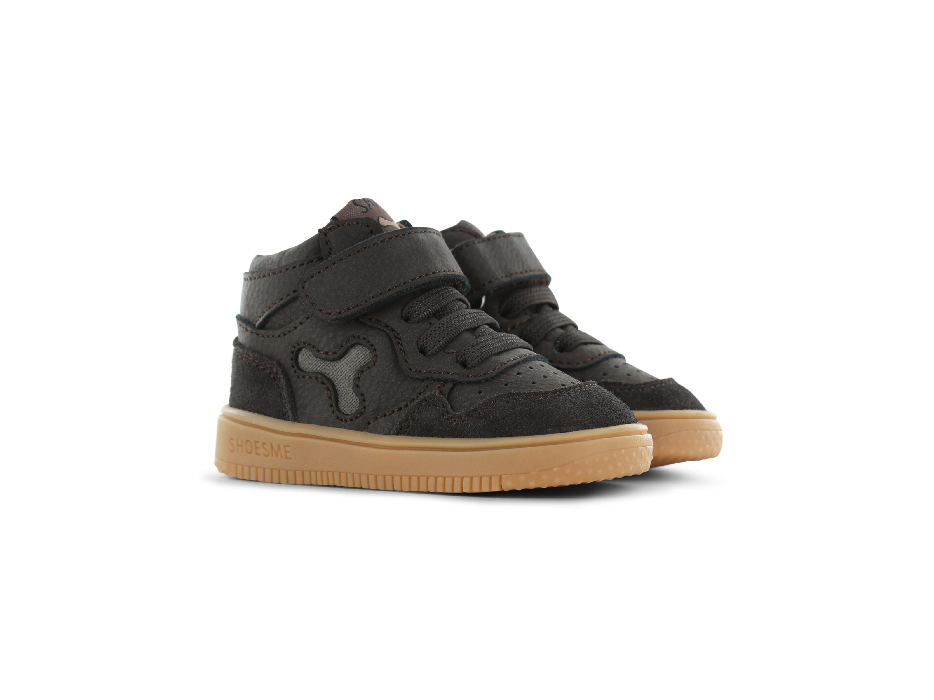 Shoesme donkerbruine basket sneaker