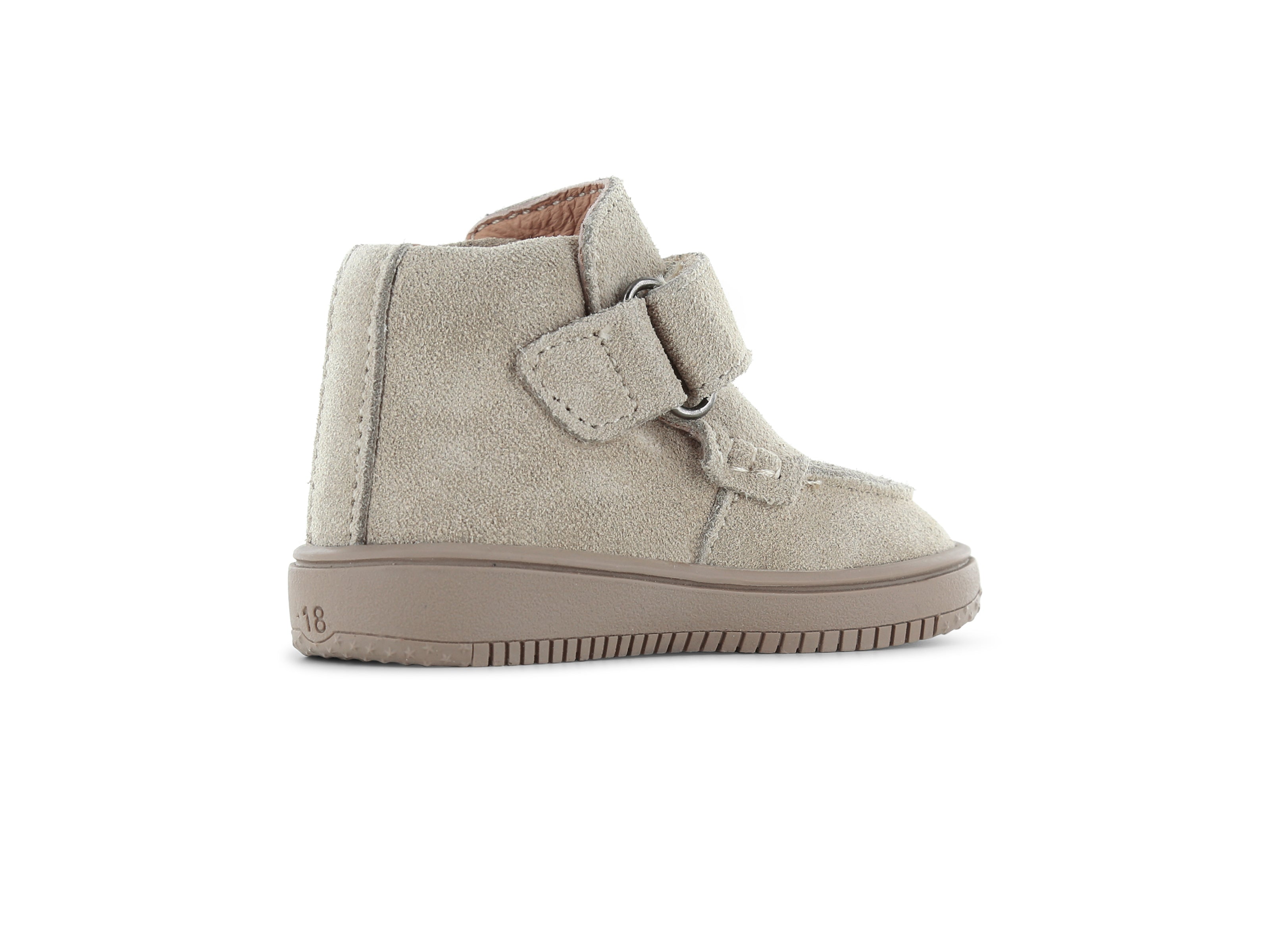 Shoesme taupe suede klittenbandschoen