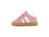 Meisjes Suede sneaker met strepen van Shoesme in de kleur Pink in maat 23.