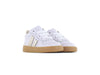 Meisjes Witte sneaker met gouden strepen van Shoesme in de kleur white gold in maat 23.