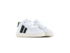 Shoesme Witte sneaker met zwarte strepen
