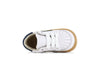 Jongens Witte sneaker met blauwe strepen van Shoesme in de kleur White Dark Blue in maat 23.