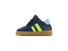Jongens Blauwe sneaker met strepen van Shoesme in de kleur Blue in maat 23.
