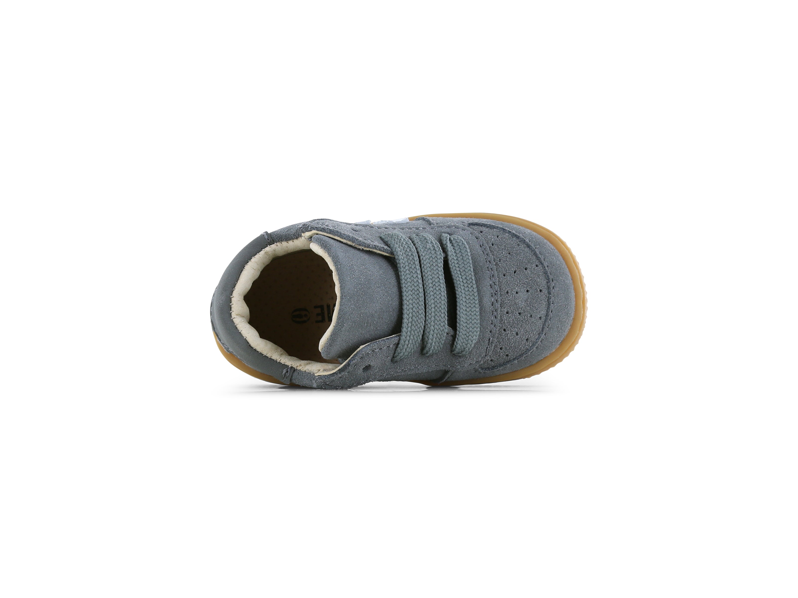 Jongens Grijze sneaker met witte strepen van Shoesme in de kleur Grey in maat 23.
