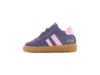 Meisjes Paarse sneaker met roze strepen van Shoesme in de kleur Purple Pink in maat 23.