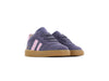 Meisjes Paarse sneaker met roze strepen van Shoesme in de kleur Purple Pink in maat 23.