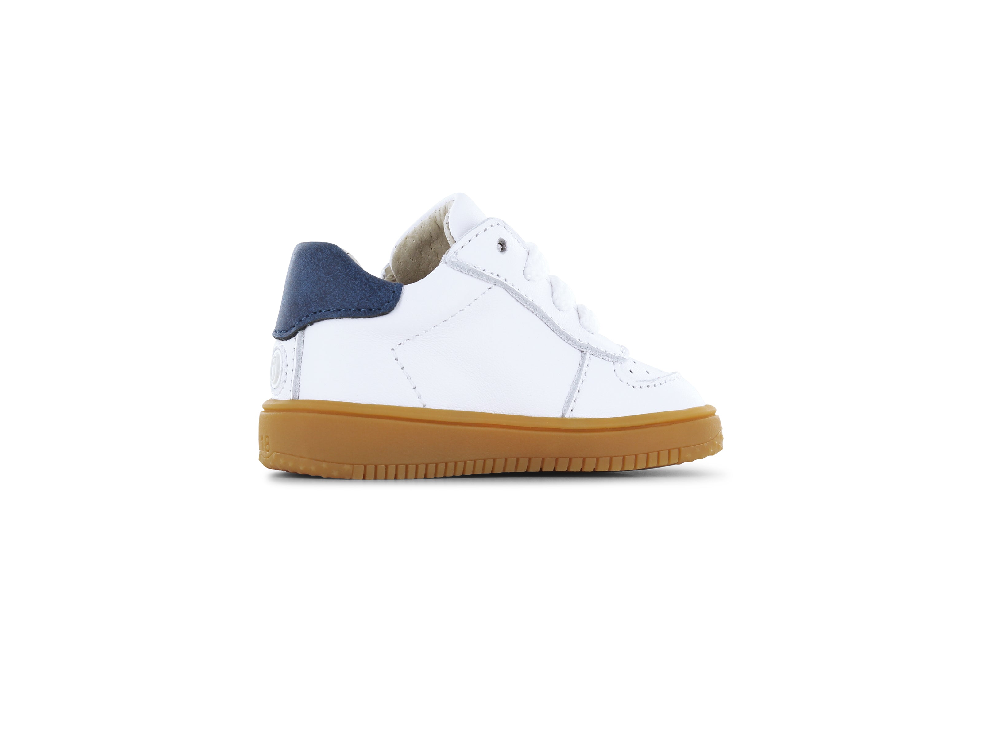 Shoesme wit-blauwe sneaker met strepen