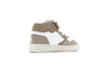 Shoesme taupe-witte sneaker