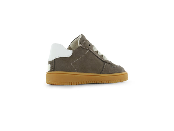 Shoesme taupe sneaker met strepen