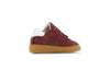 Shoesme bordeaux rode sneaker met strepen