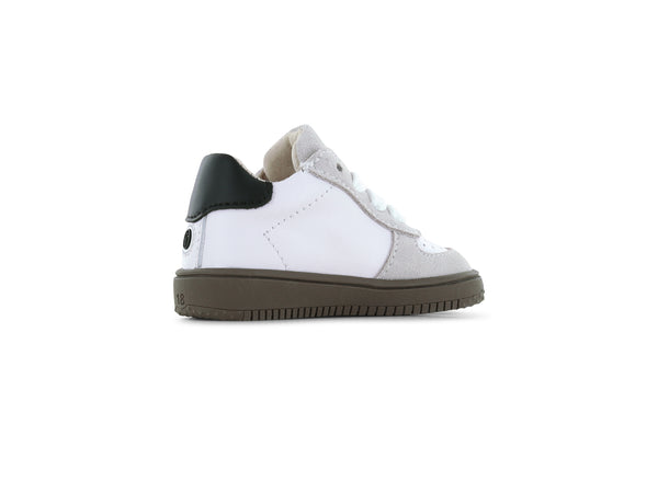 Shoesme beige wit zwarte sneaker met strepen
