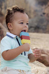 Jongens Shortsleeve Polo BOARQS243 van Quapi in de kleur Aqua Blue in maat 122-128.