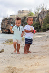 Jongens Shortsleeve Polo BOARQS243 van Quapi in de kleur Aqua Blue in maat 122-128.