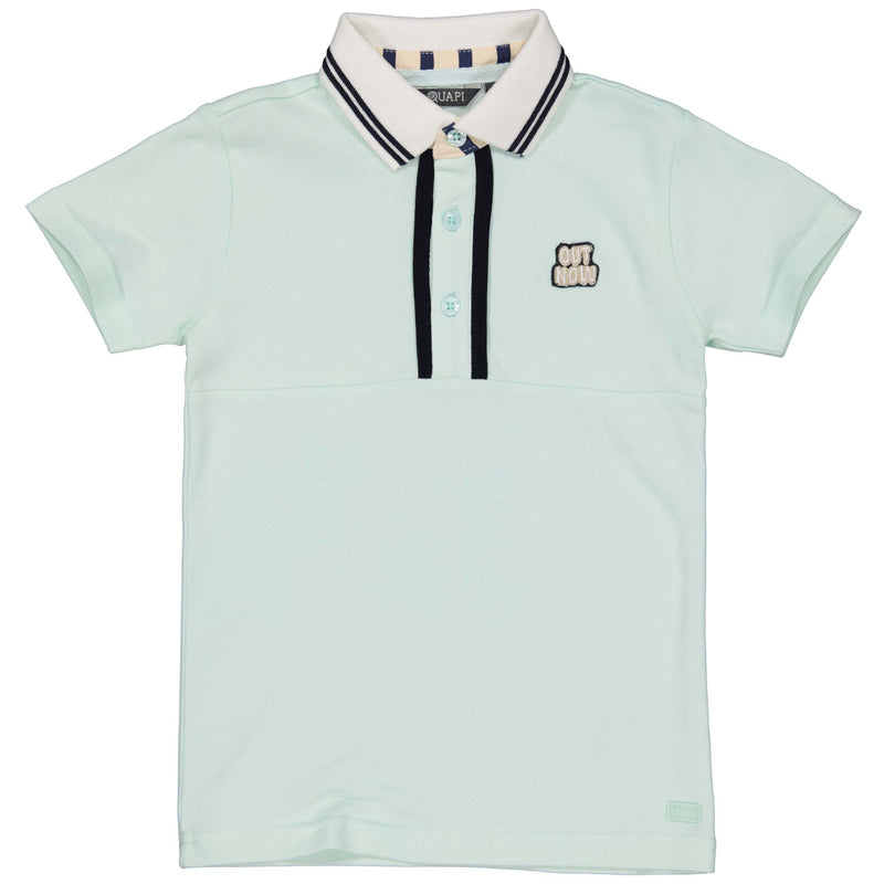 Jongens Shortsleeve Polo BOARQS243 van Quapi in de kleur Aqua Blue in maat 122-128.