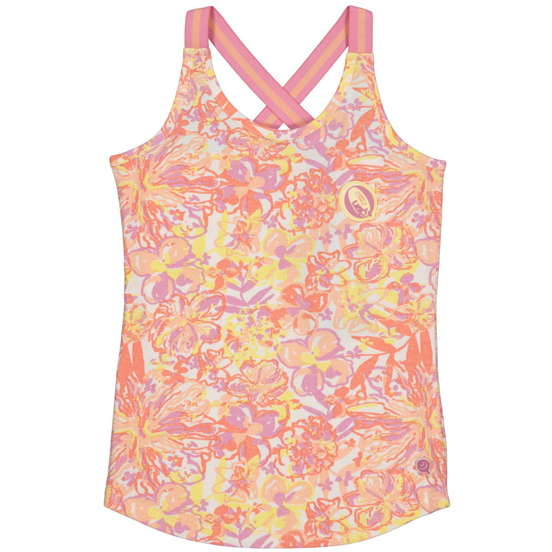 Meisjes SInglet BODIENQS243-1901 van Quapi in de kleur AOP White Flower in maat 122-128.