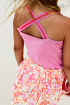 Meisjes SInglet BODIENQS243-4010 van Quapi in de kleur Candy Pink in maat 122-128.