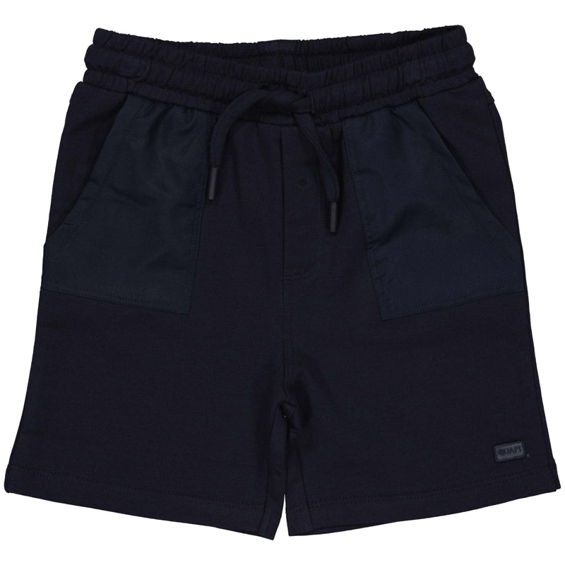 Jongens Sweatshort BODYQS242 van Quapi in de kleur Dark Blue in maat 122-128.
