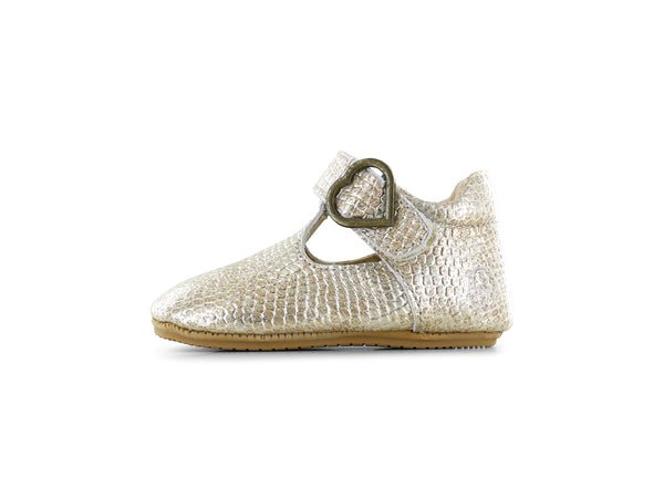 Shoesme Babyschoentje Babyproof ballerina gold snake
