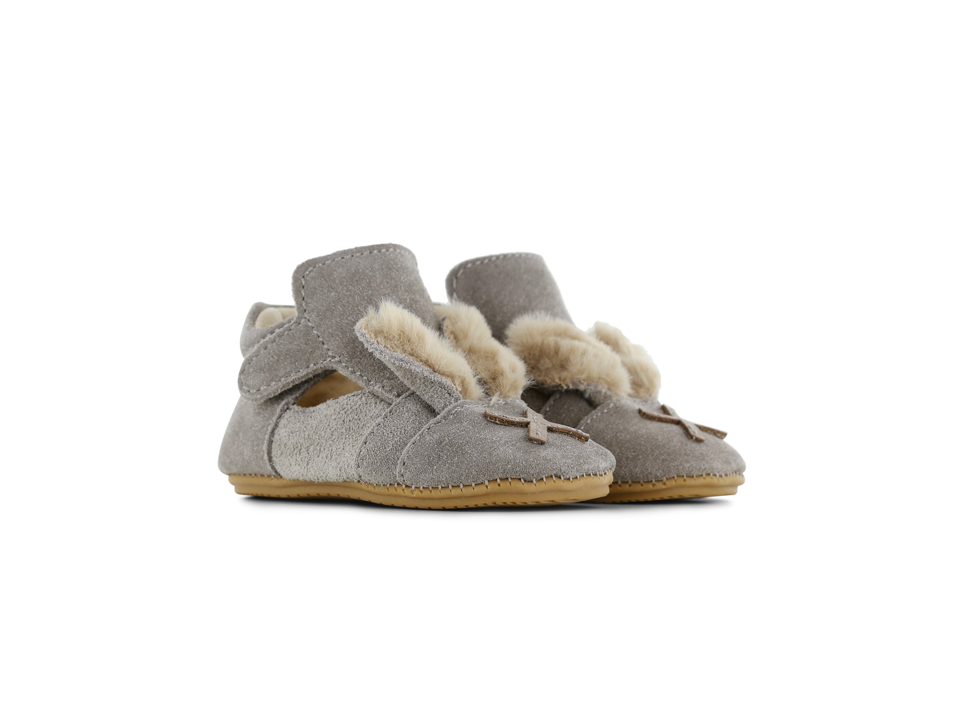 Shoesme taupe Baby-proof schoentje met oortjes