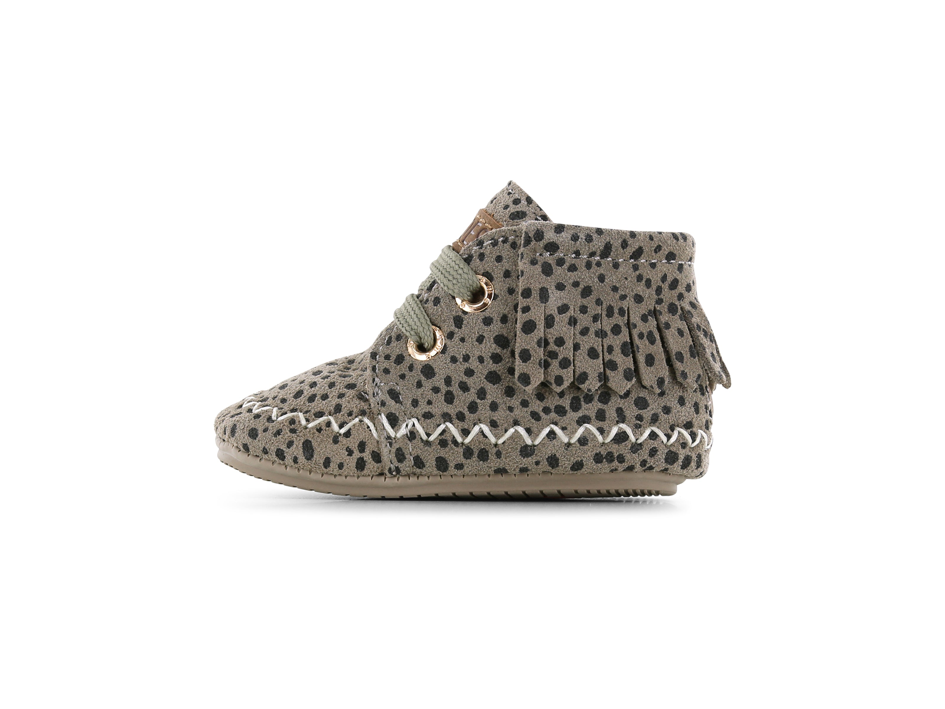 Shoesme grijs Baby-Proof schoentje met franjes