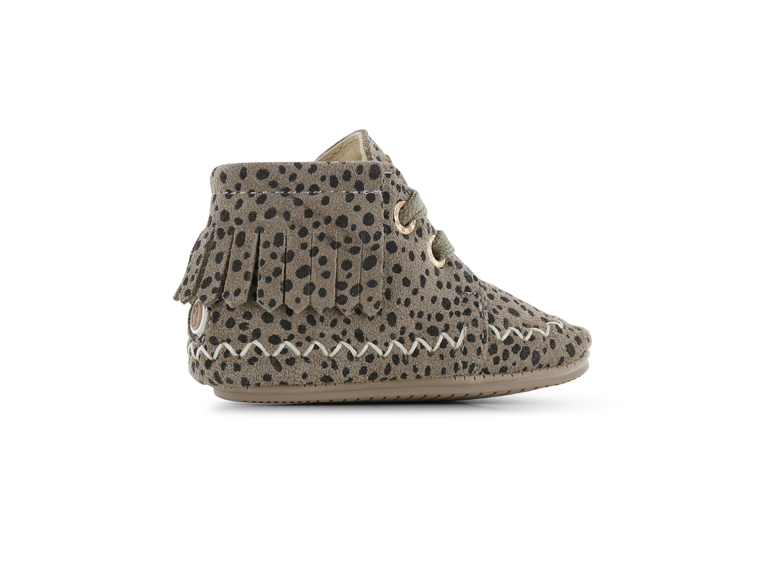 Shoesme grijs Baby-Proof schoentje met franjes