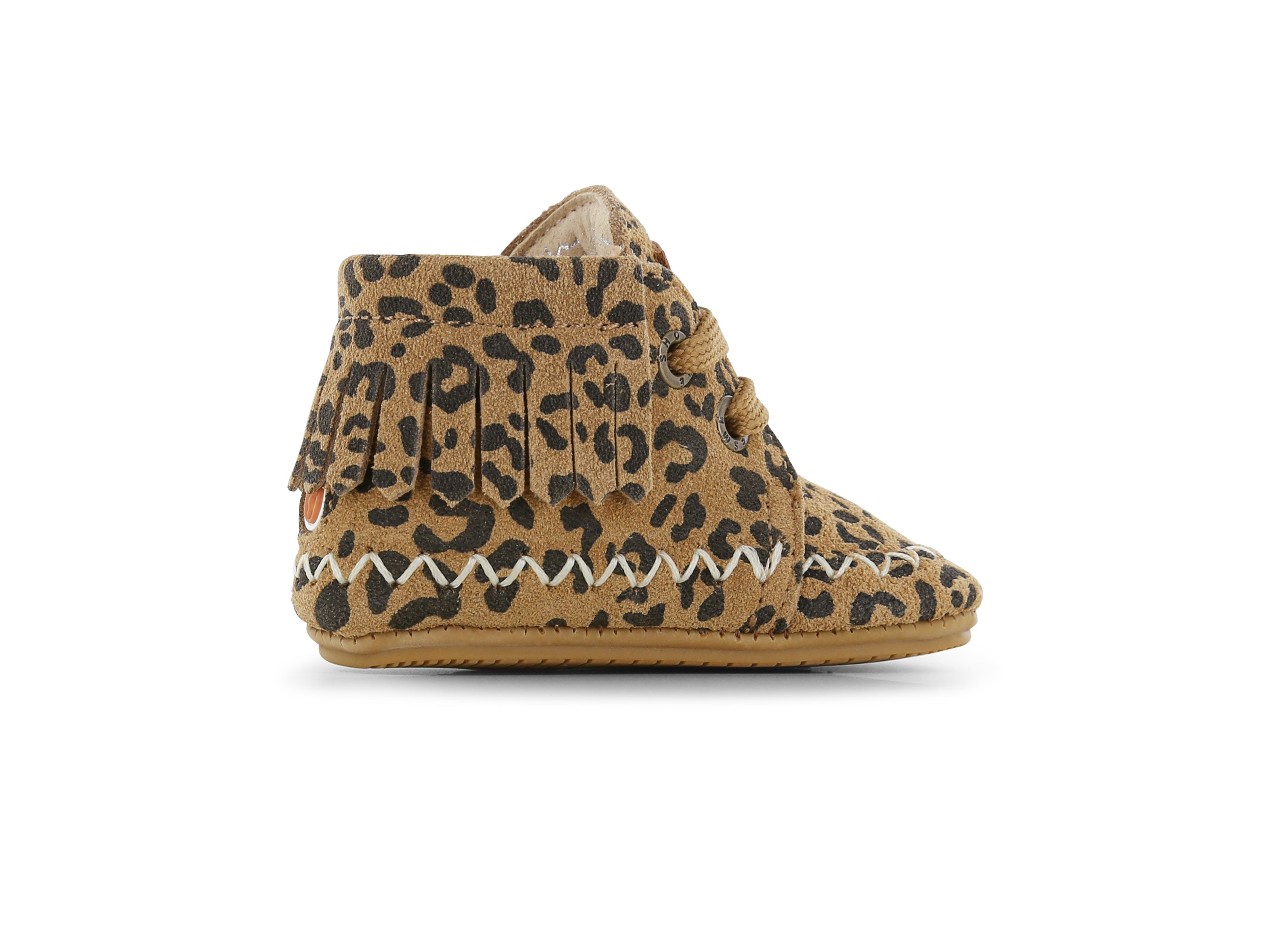 Shoesme cognac Baby-Proof schoentje met franjes