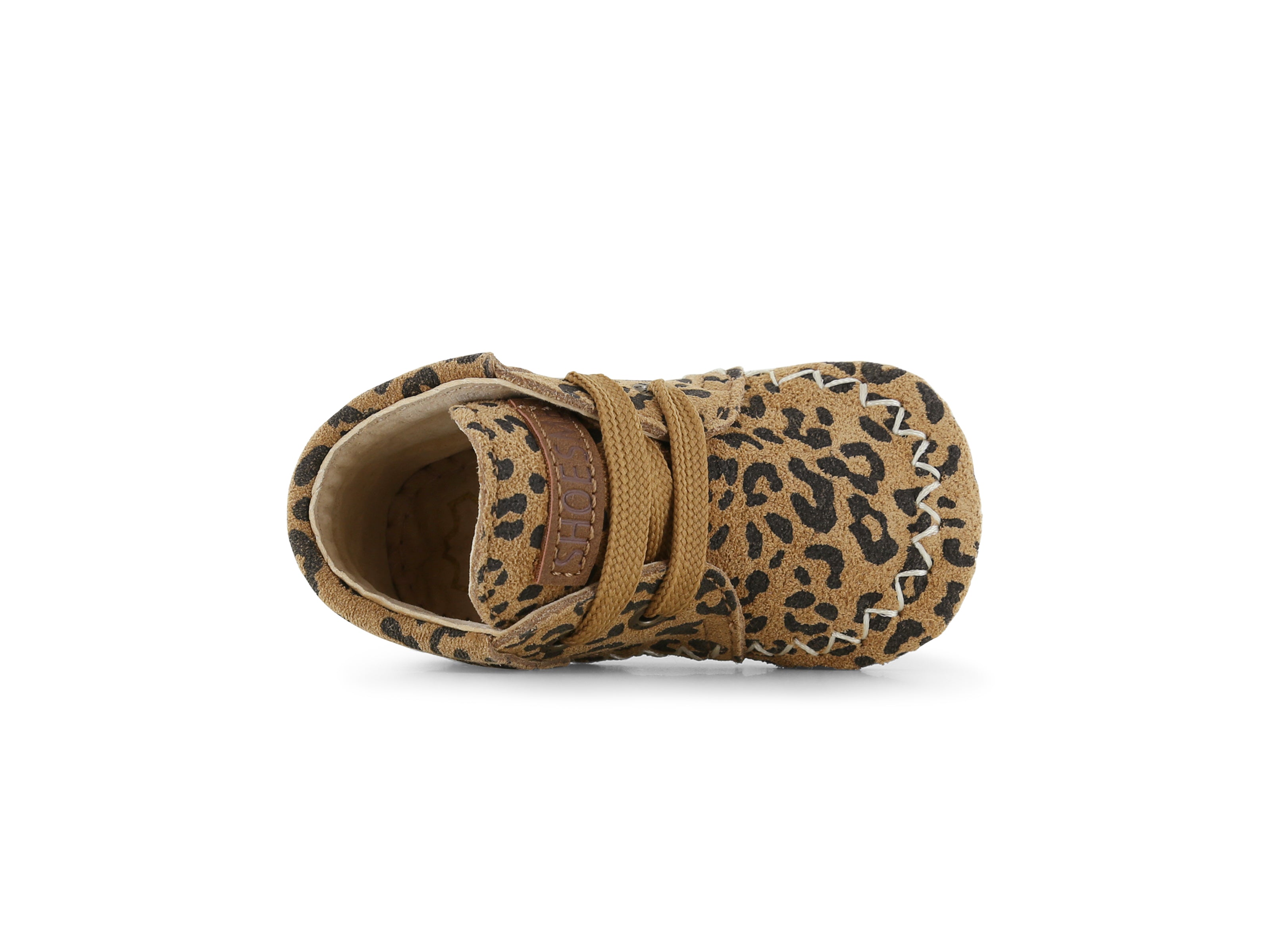 Shoesme cognac Baby-Proof schoentje met franjes