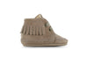 Shoesme taupe Baby-Proof schoentje met franjes