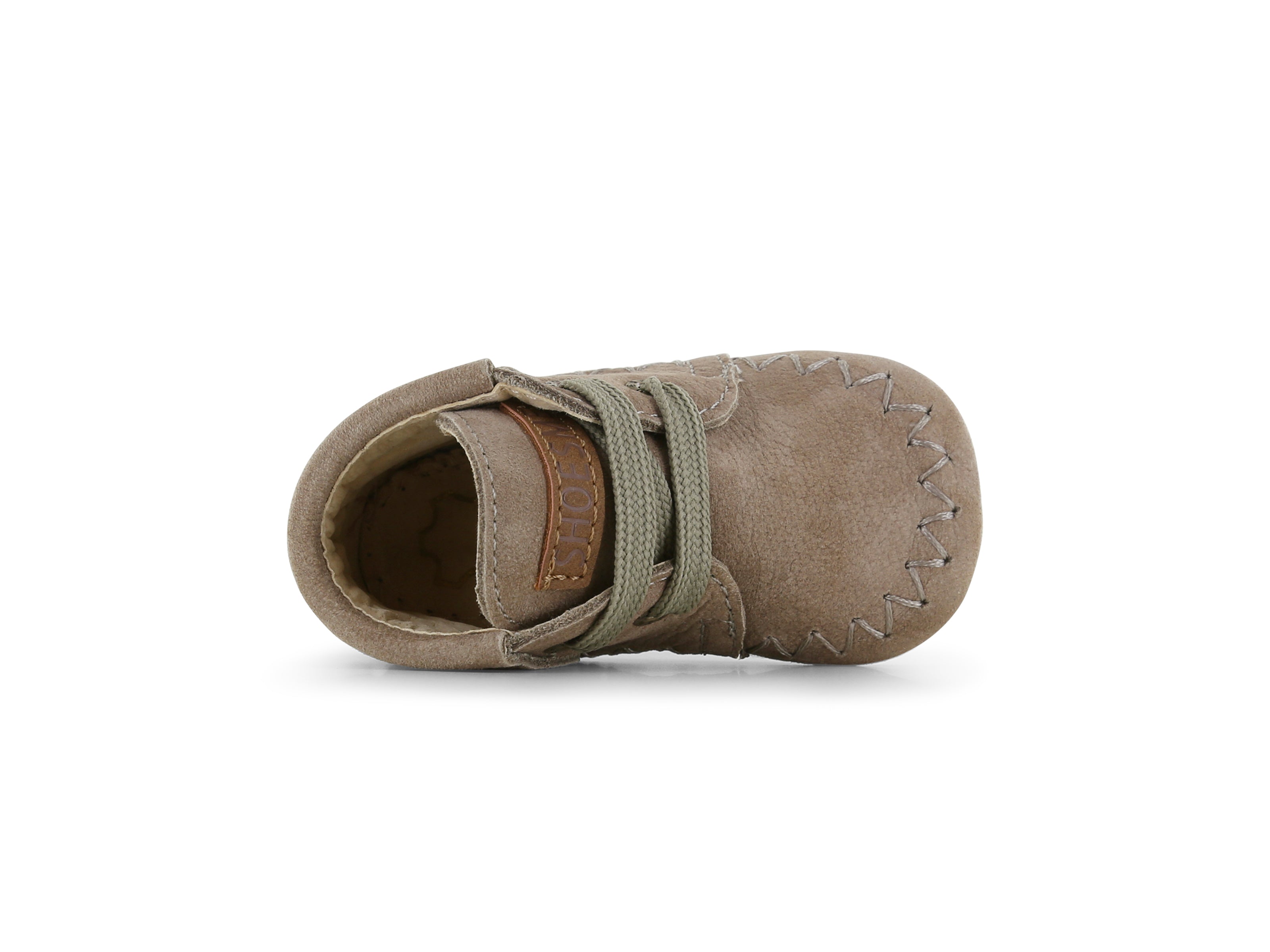 Shoesme taupe Baby-Proof schoentje met franjes