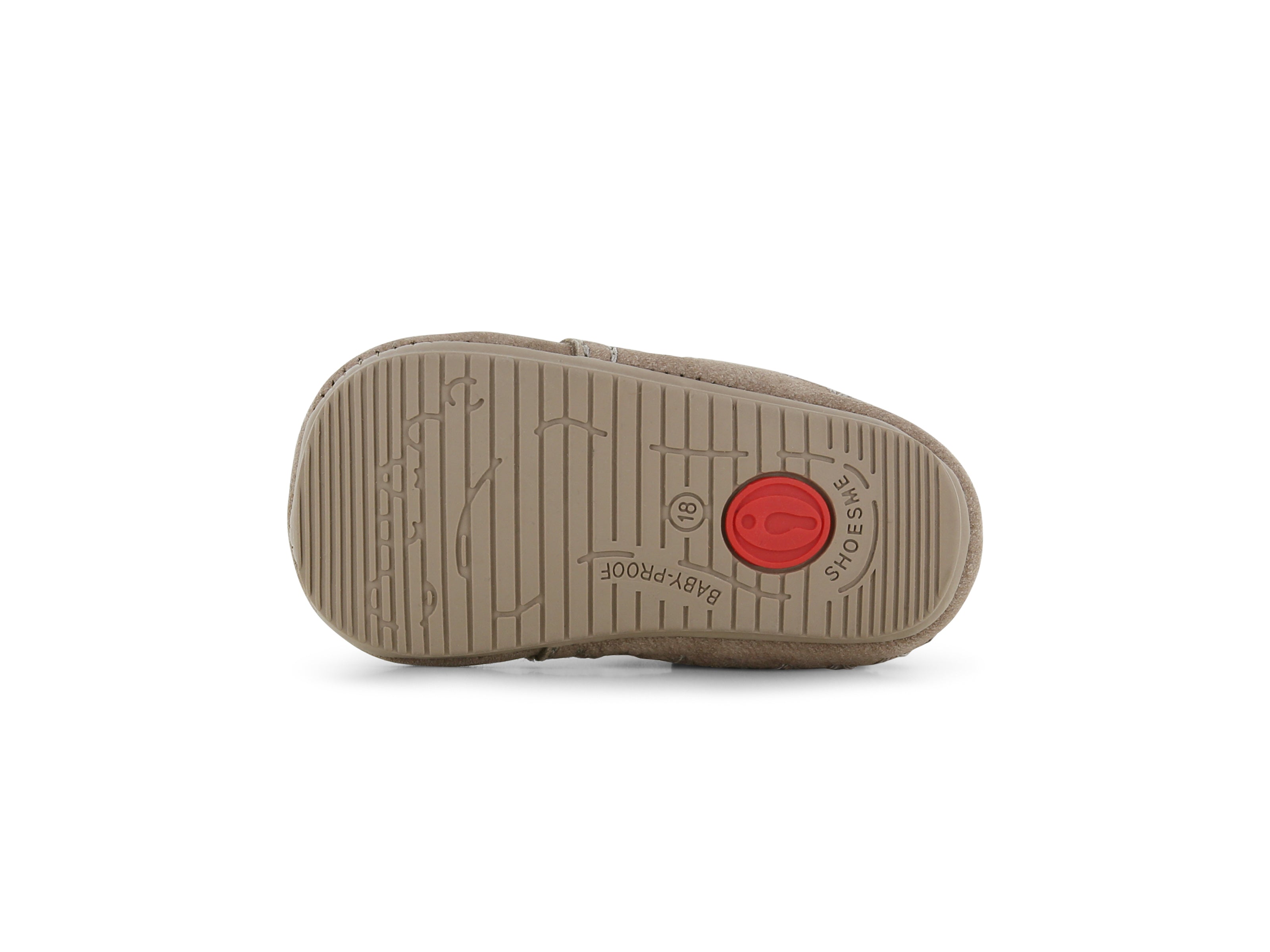 Shoesme taupe Baby-Proof schoentje met franjes