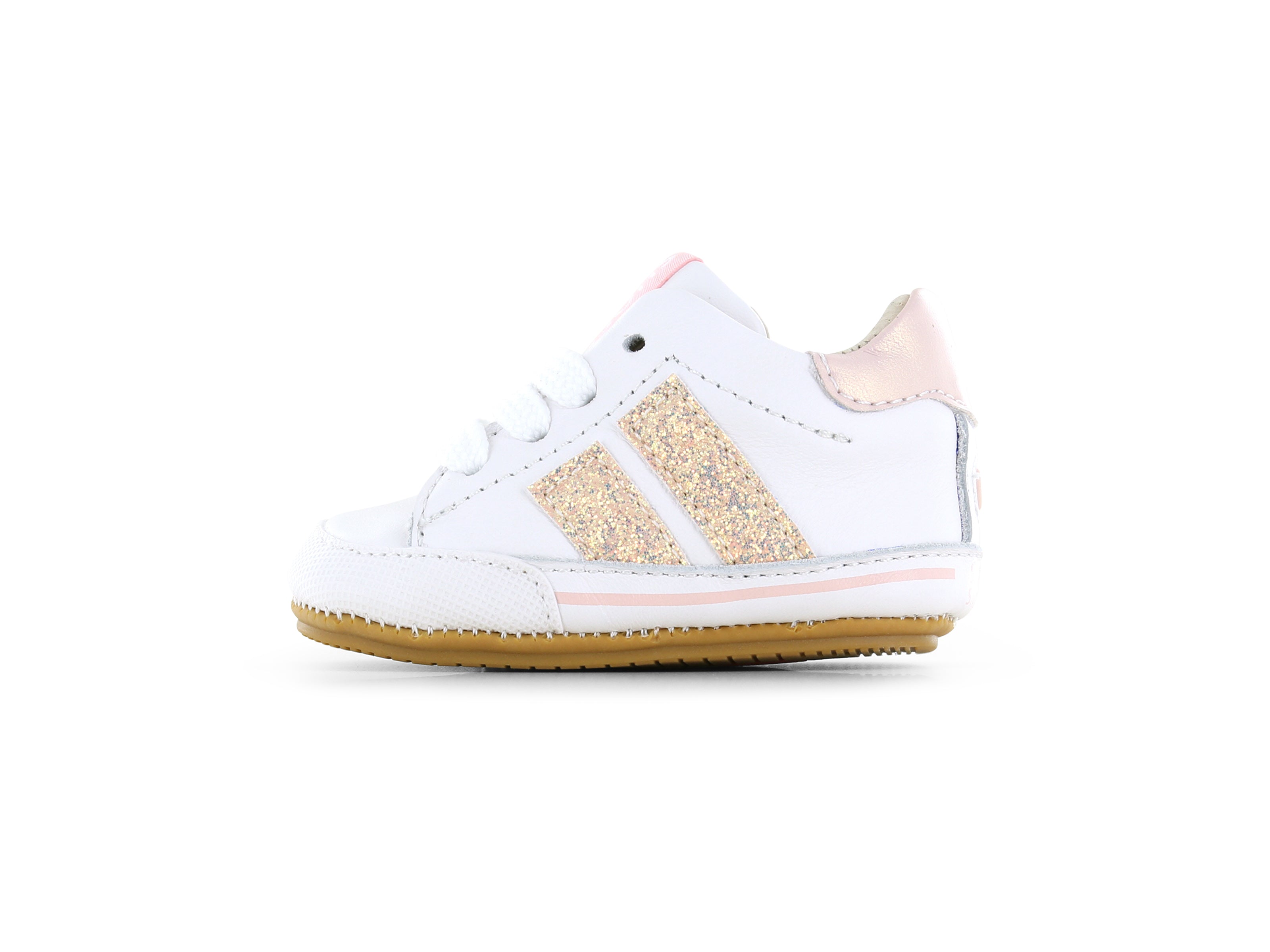 Shoesme Wit - roze BABY-PROOF schoentje
