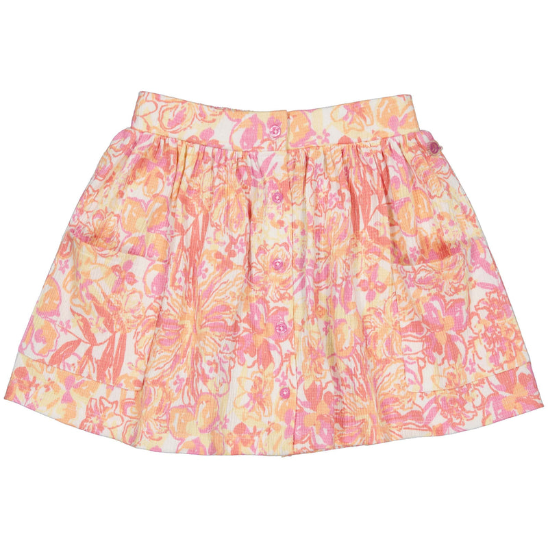 Meisjes Skirt BRAGEQS243 van Quapi in de kleur AOP White Flower in maat 122-128.