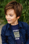 Jongens Overshirt BRUCEQS241 van Quapi in de kleur Dark Blue in maat 122-128.