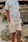 Jongens Sweatshort BRUNOQS243 van Quapi in de kleur Sand in maat 122-128.