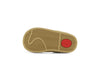 Shoesme witte sneaker met groene strepen en stootneus